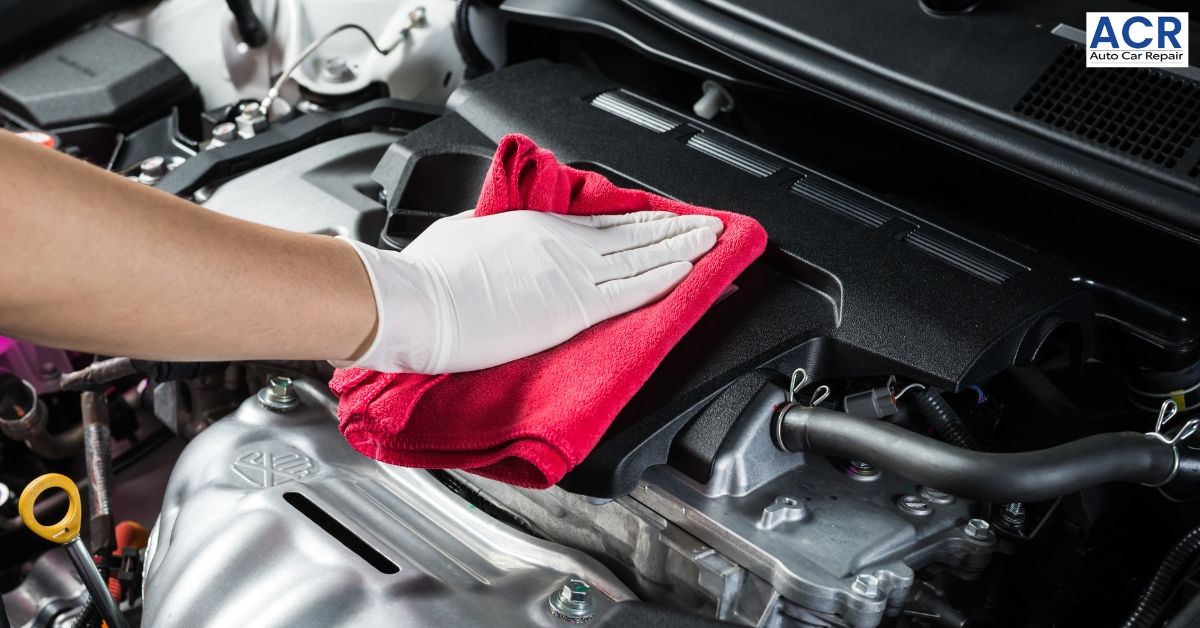 Engine Cleaning at auto car repair