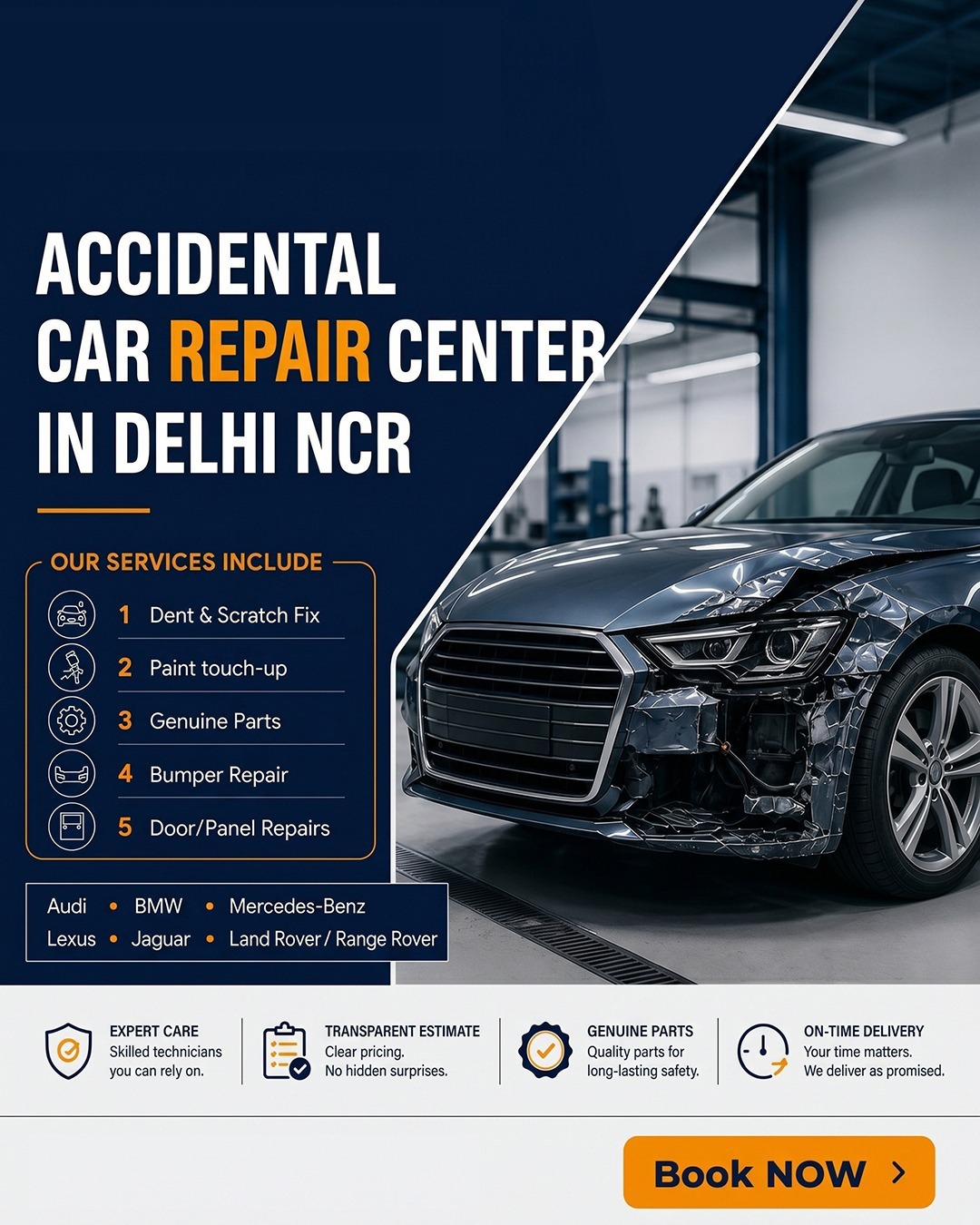 Accidental Car Repair Center in Delhi NCR